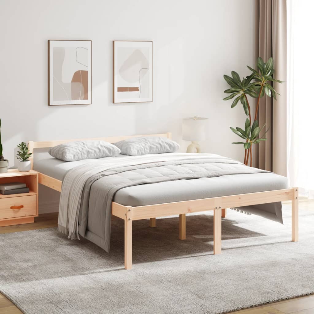 vidaXL Senior Bed without Mattress 160x200 cm Solid Wood Pine