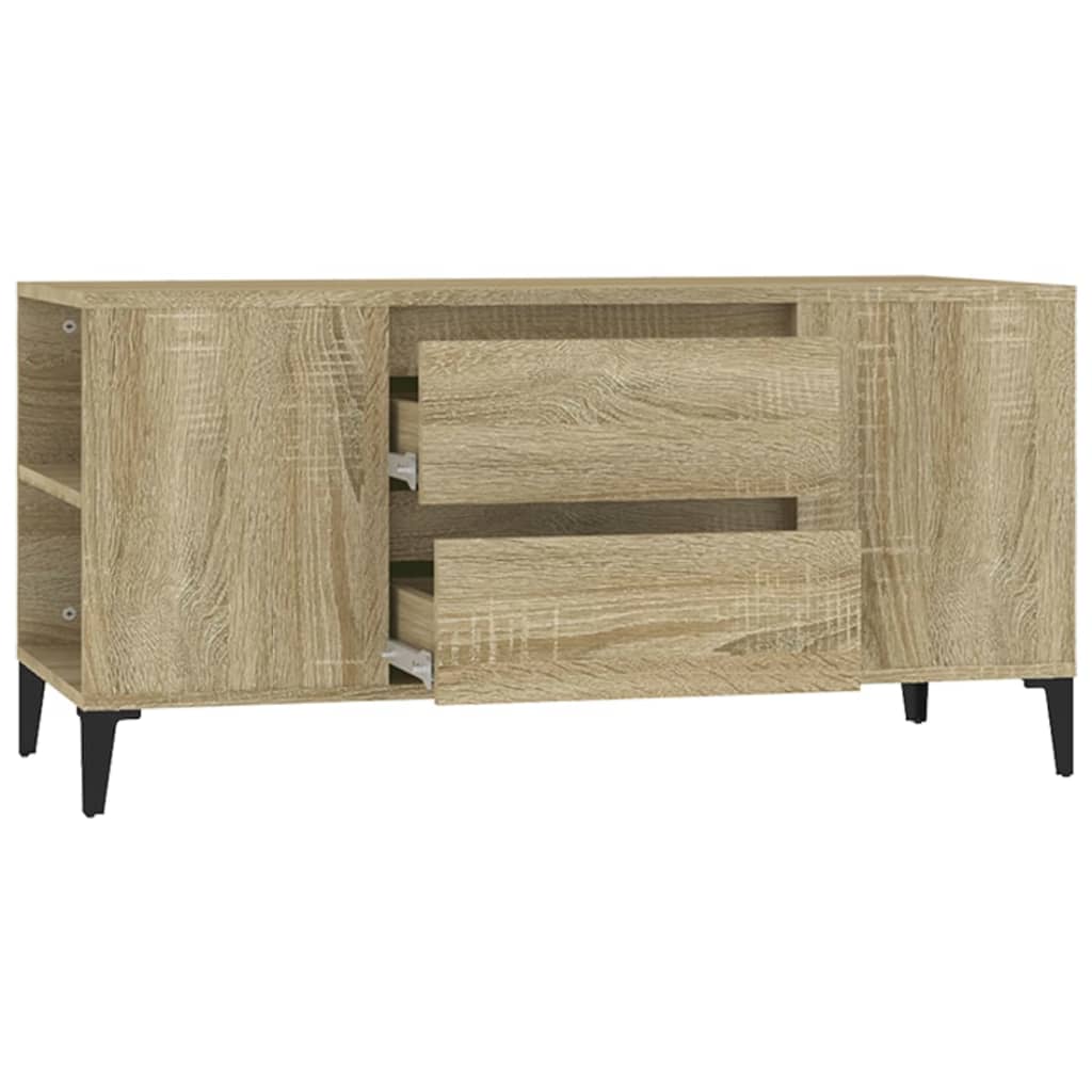 vidaXL TV Cabinet Sonoma Oak 102x44.5x50 cm Engineered Wood