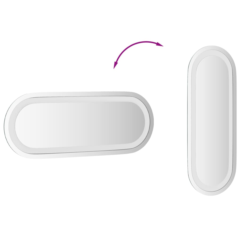 vidaXL LED Bathroom Mirror 40x15 cm Oval