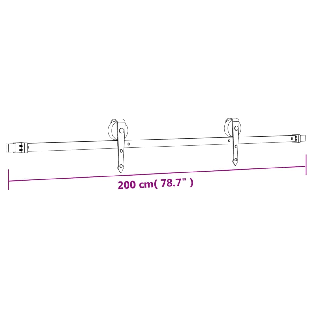 vidaXL Sliding Door with Hardware Set 90x210 cm Solid Wood Pine