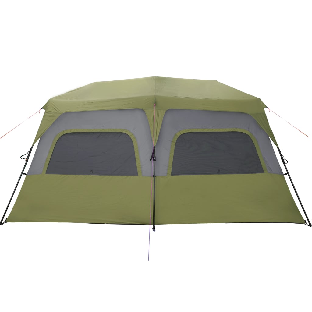 vidaXL Family Tent 10-Person Green Quick Release Waterproof