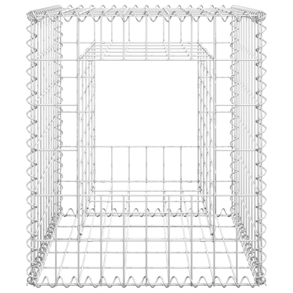 vidaXL Gabion Basket Posts 2 pcs 50x50x60 cm Iron