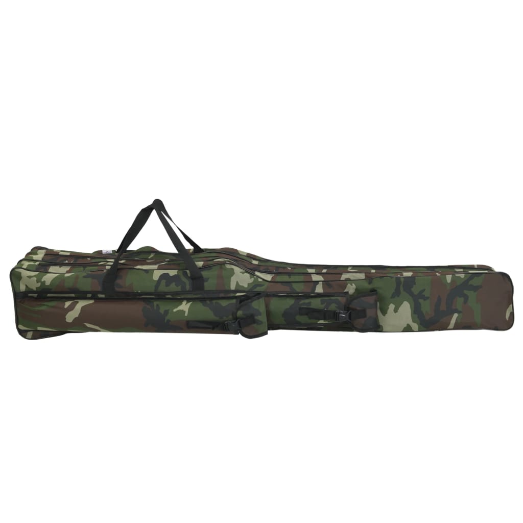 vidaXL Fishing Rod Bag Green Camouflage 160 cm Oxford Fabric