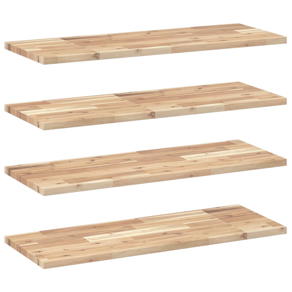 vidaXL Floating Shelves 4 pcs 100x30x2 cm Untreated Solid Wood Acacia