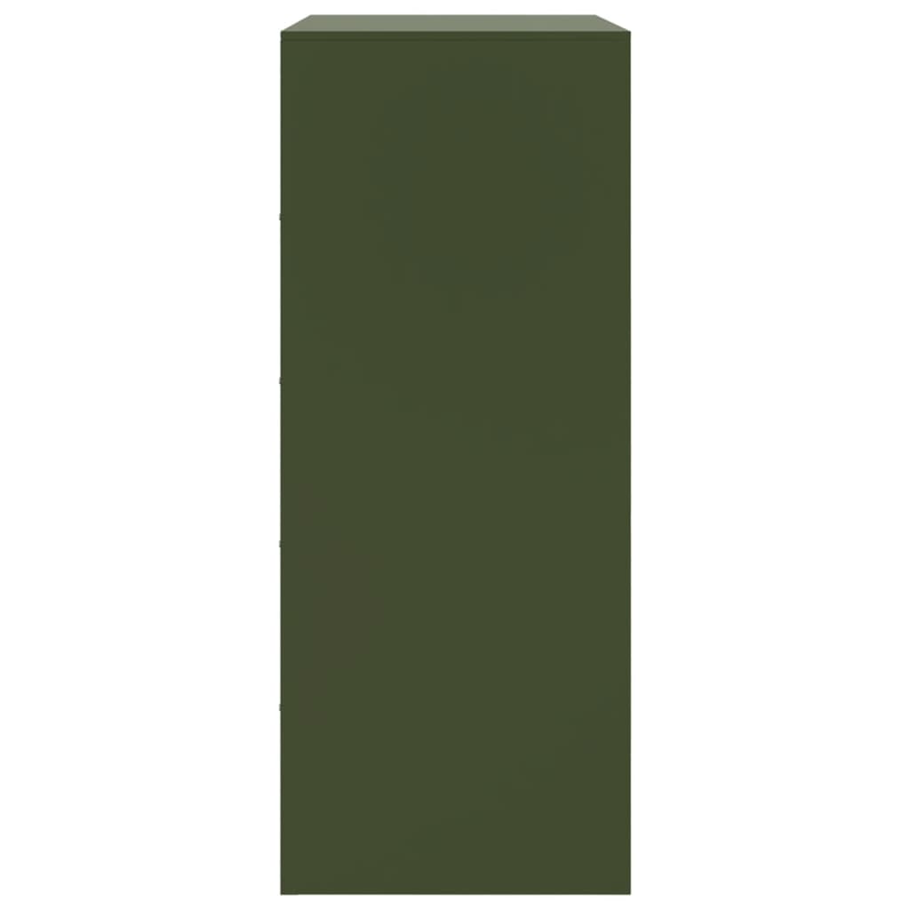 vidaXL Highboard Olive Green 67x39x95 cm Steel