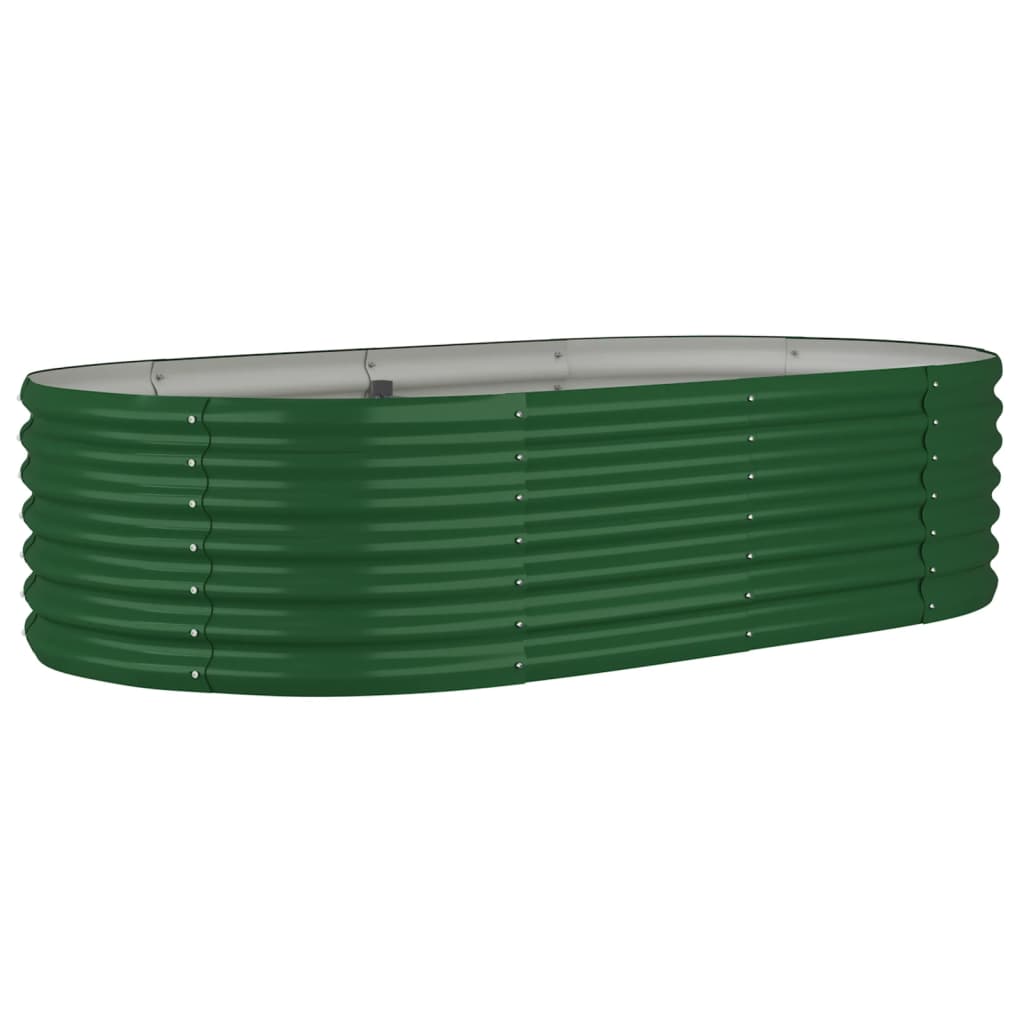 vidaXL Garden Raised Bed Powder-coated Steel 152x80x36 cm Green