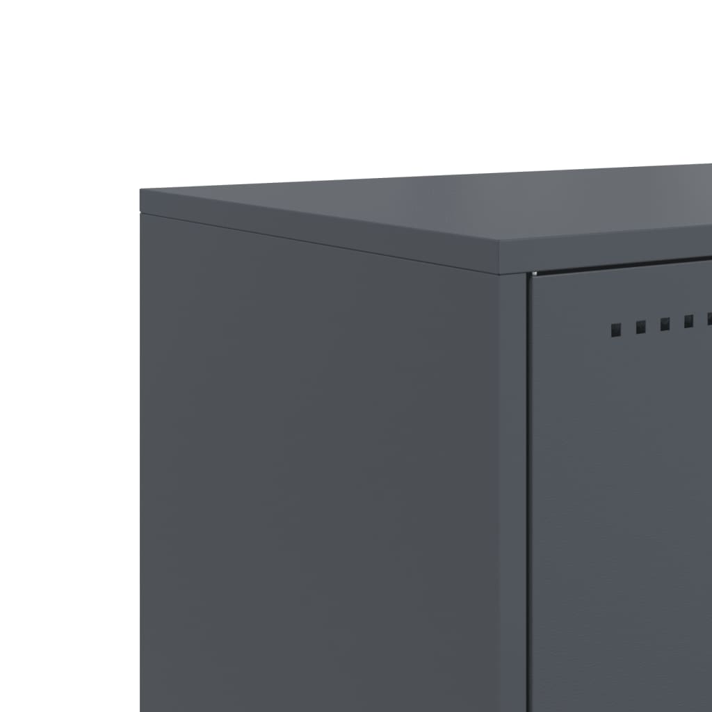 vidaXL TV Cabinet Anthracite 100.5x39x60.5 cm Steel