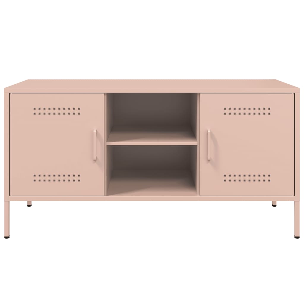 vidaXL TV Cabinet Pink 100.5x39x50.5 cm Steel