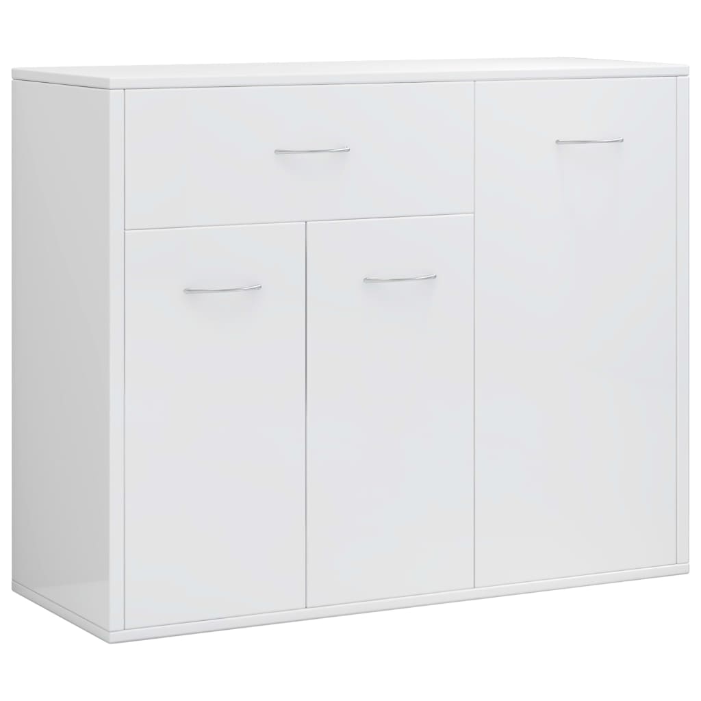 vidaXL Sideboard High Gloss White 88x30x70 cm Engineered Wood