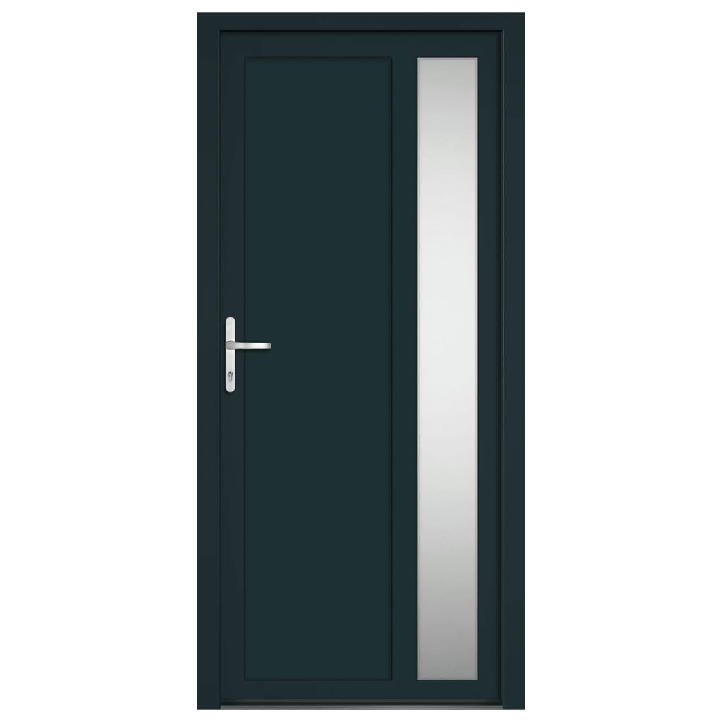 vidaXL Front Door Anthracite 98x208 cm PVC