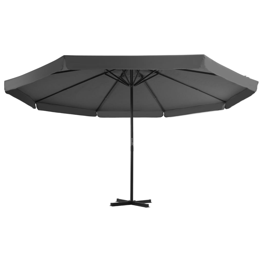 vidaXL Garden Parasol with Aluminium Pole 500 cm Anthracite