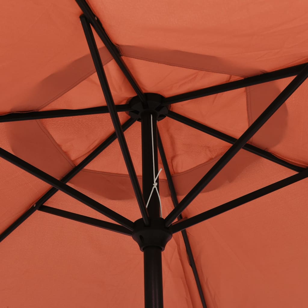 vidaXL Garden Parasol Terracotta 200x224 cm Aluminium