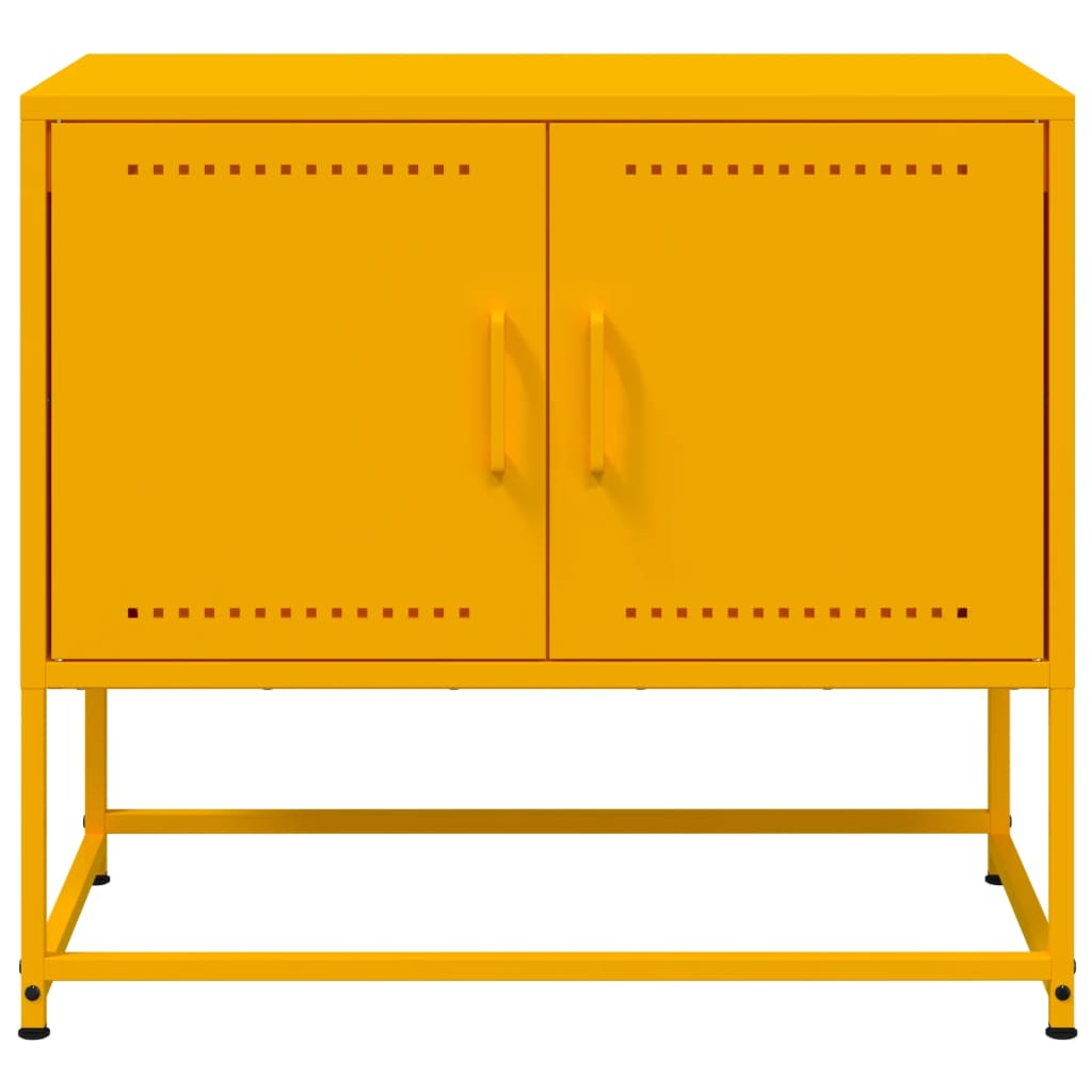 vidaXL TV Cabinet Mustard Yellow 68.5x39x60.5 cm Steel