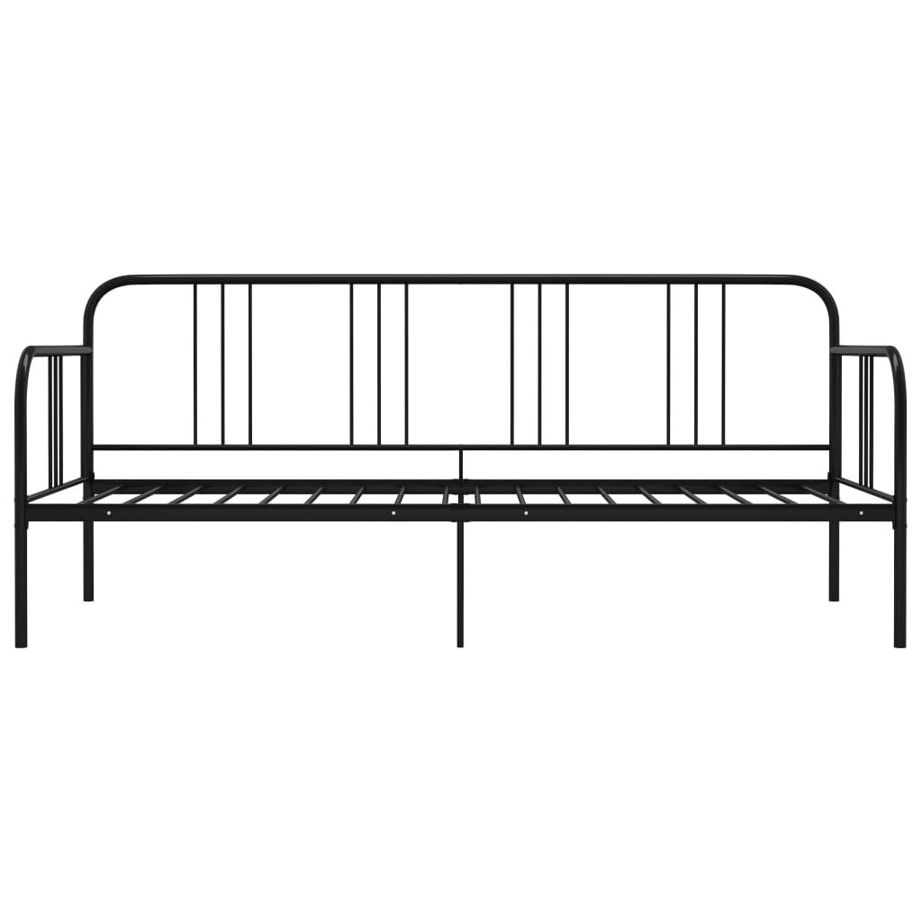 vidaXL Sofa Bed Frame without Mattress Black Metal 90x200 cm