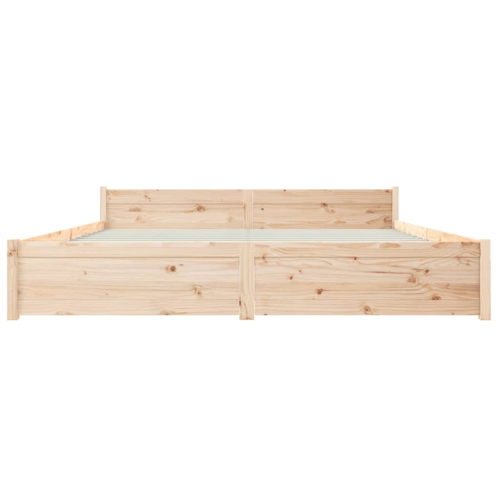 vidaXL Bed Frame without Mattress Solid Wood 180x200 cm Super King Size