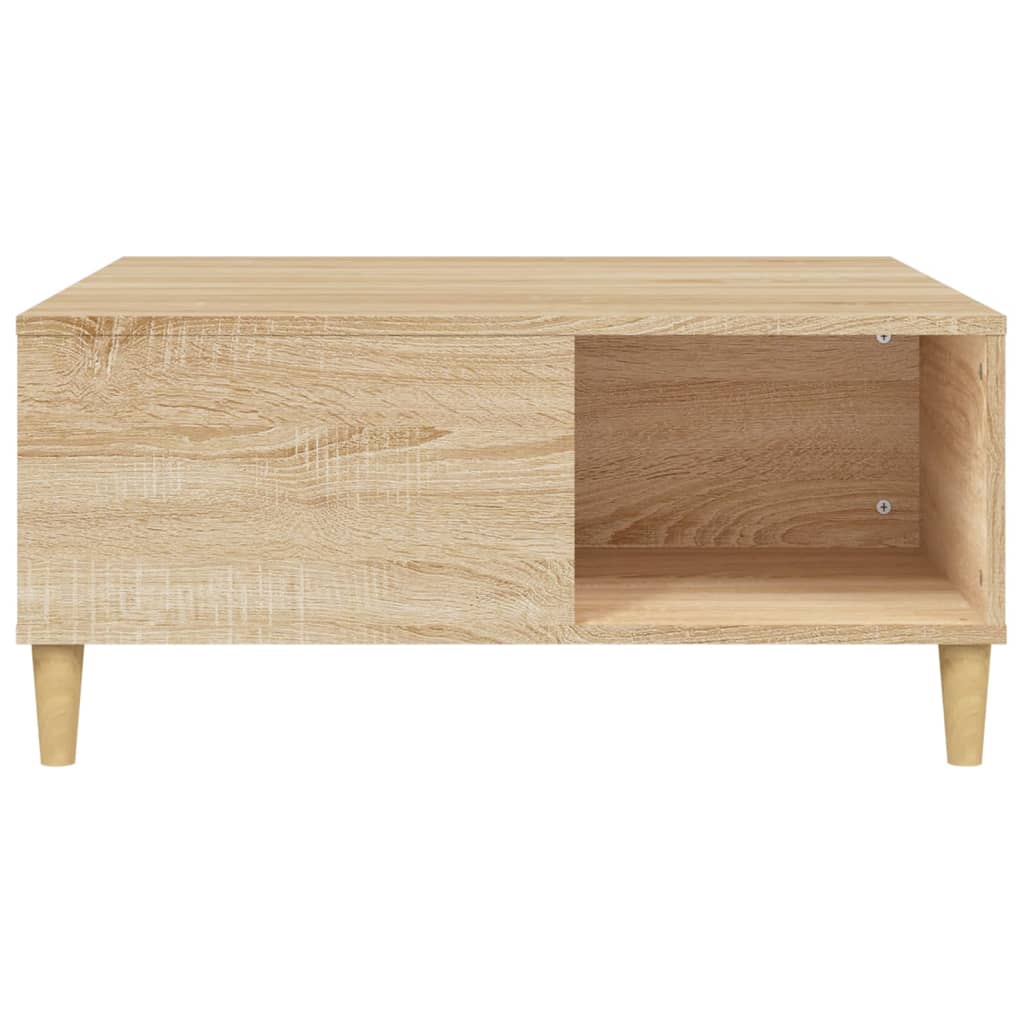 vidaXL Coffee Table Sonoma Oak 80x80x36.5 cm Engineered Wood