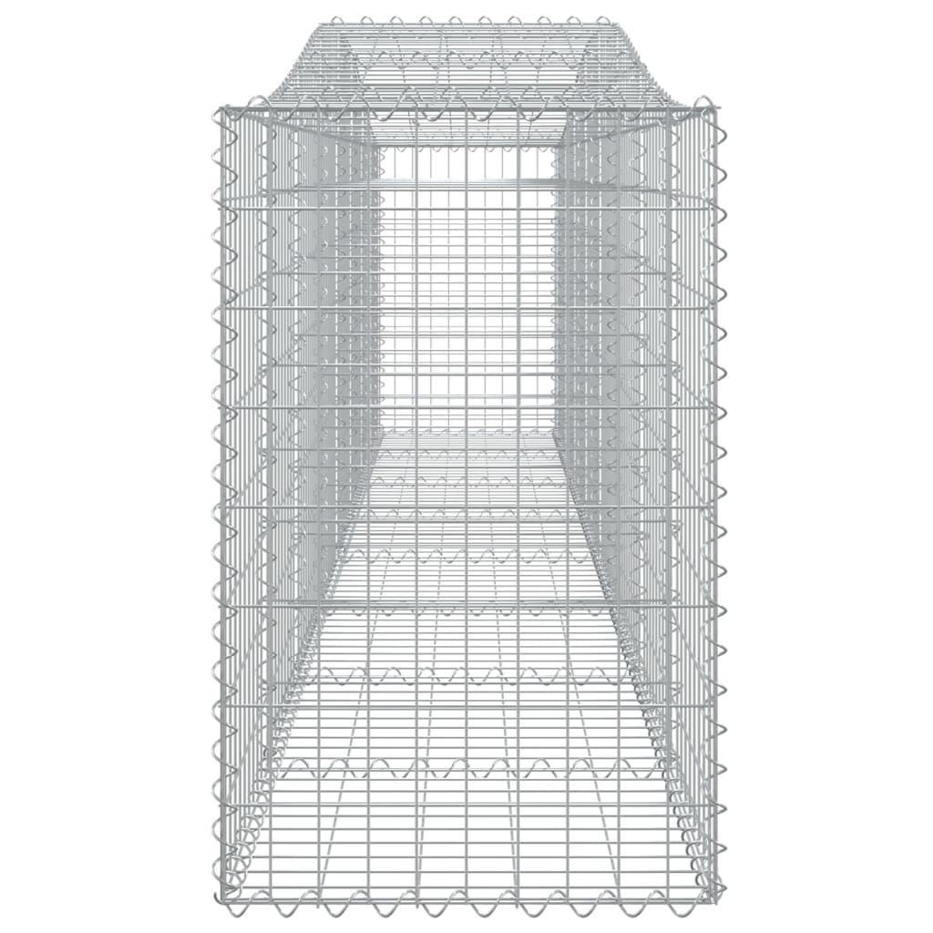 vidaXL Arched Gabion Baskets 7 pcs 400x50x80/100 cm Galvanised Iron