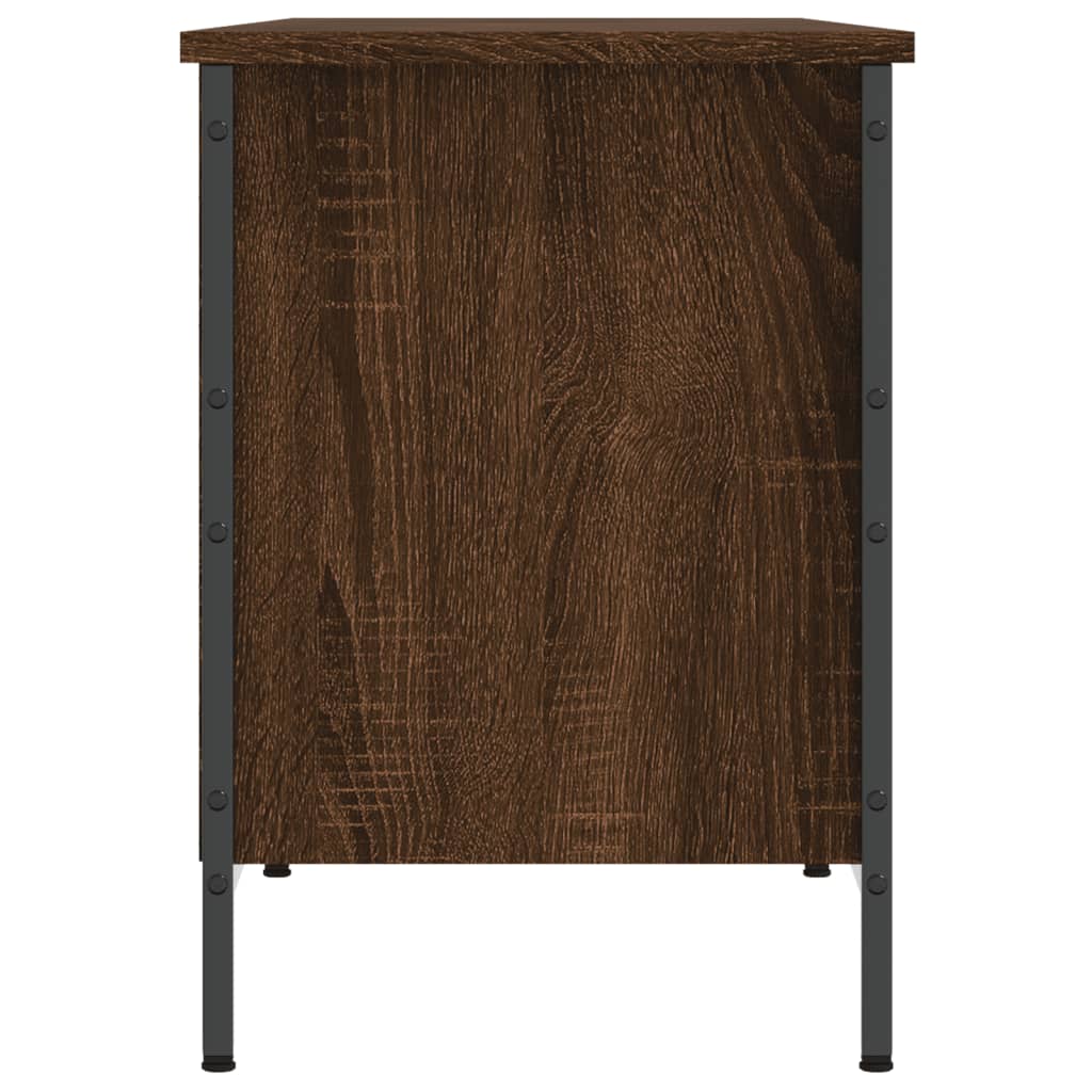 vidaXL Shoe Cabinet Brown Oak 131x35x50 cm Engineered Wood