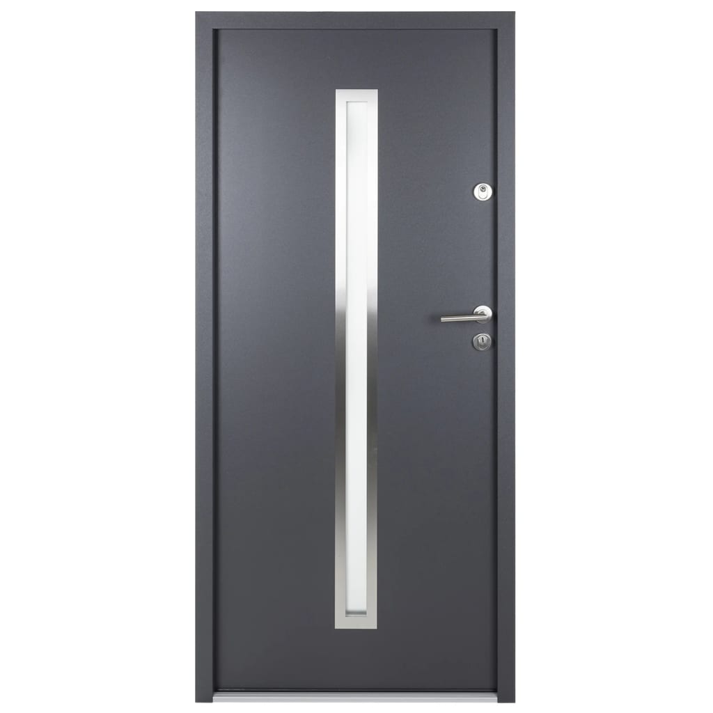 vidaXL Front Door Anthracite 110x207.5 cm Aluminium