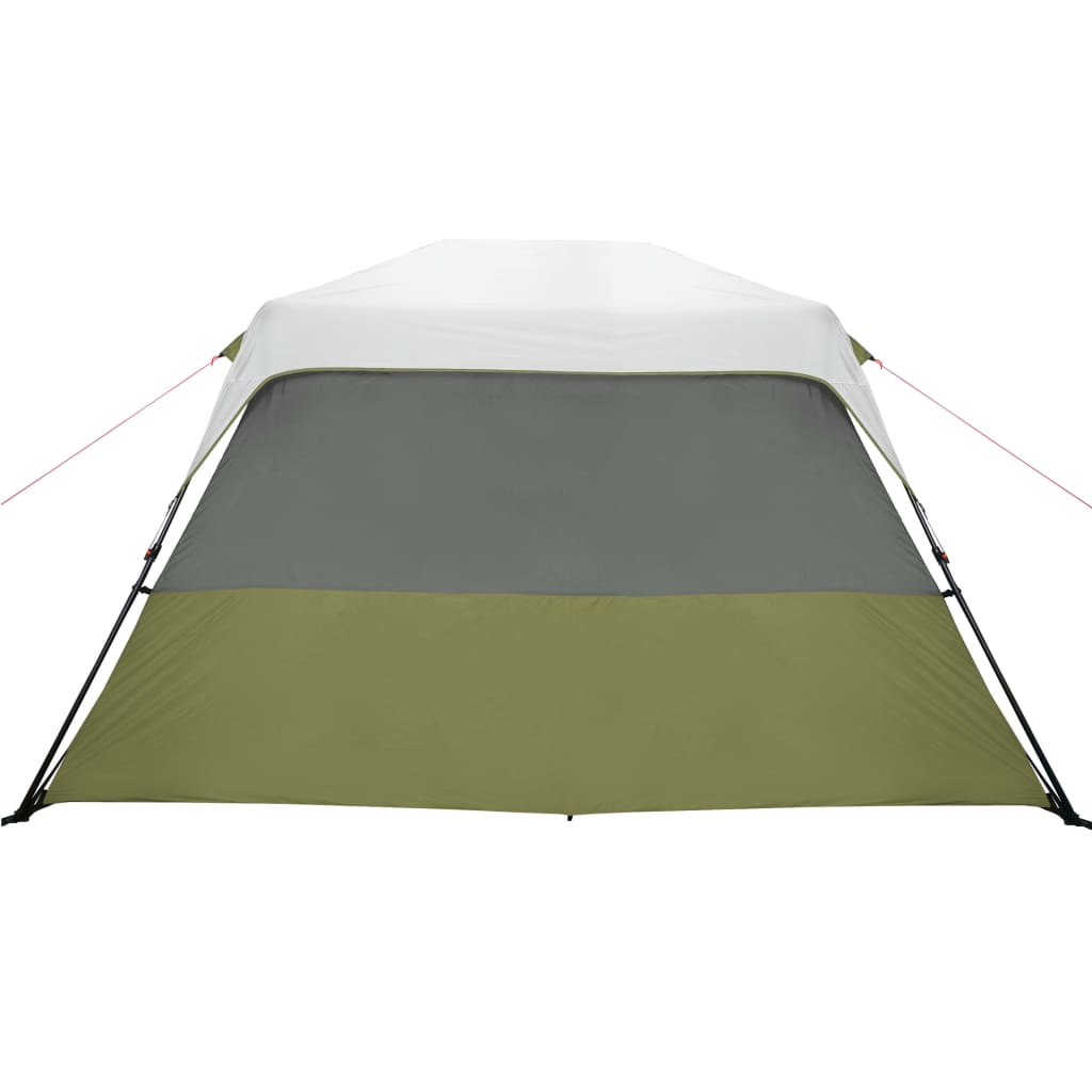 vidaXL Family Tent with LED 6-Person Light Green Quick Release