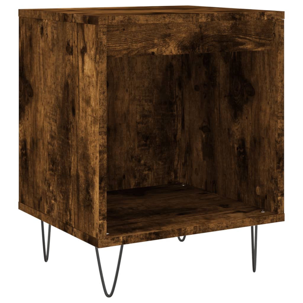 vidaXL Bedside Cabinets 2 pcs Smoked Oak 40x35x50 cm Engineered Wood