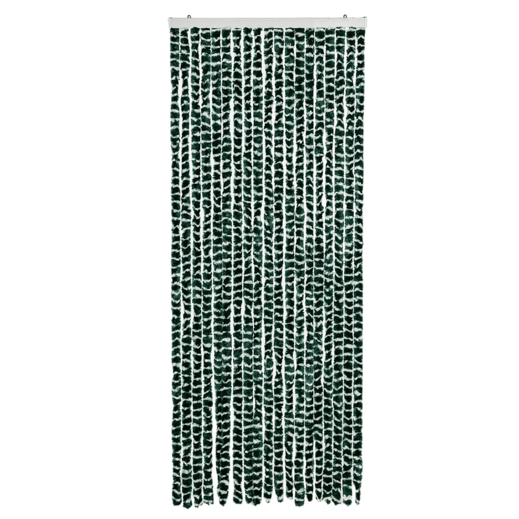 vidaXL Insect Curtain Green and White 56x185 cm Chenille