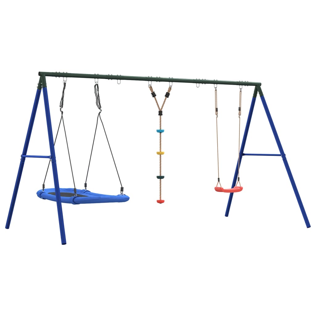 vidaXL Outdoor Swing Set with Swing, Disc Swing, Nest Swing