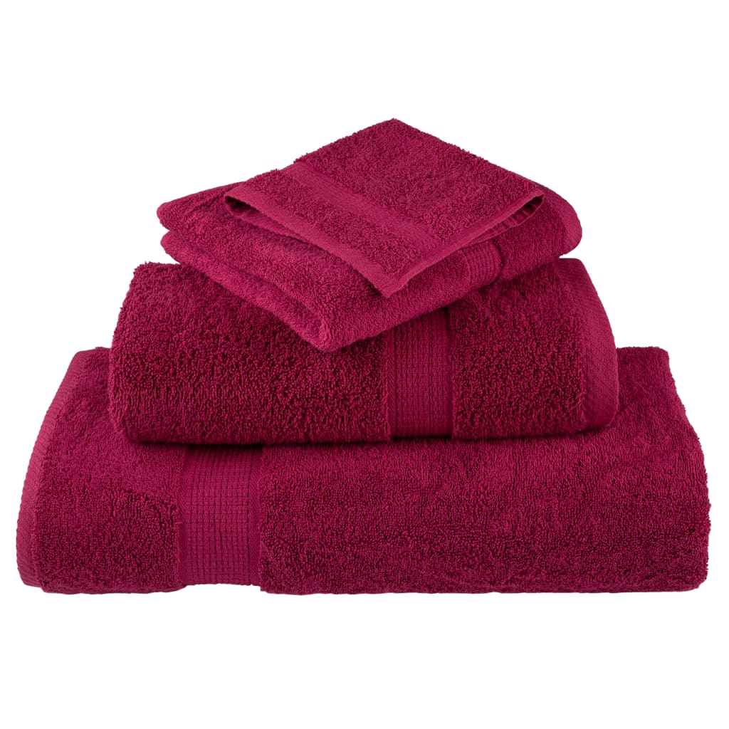 vidaXL Premium Sauna Towels SOLUND 10pcs Bordeaux 80x200cm 600gsm