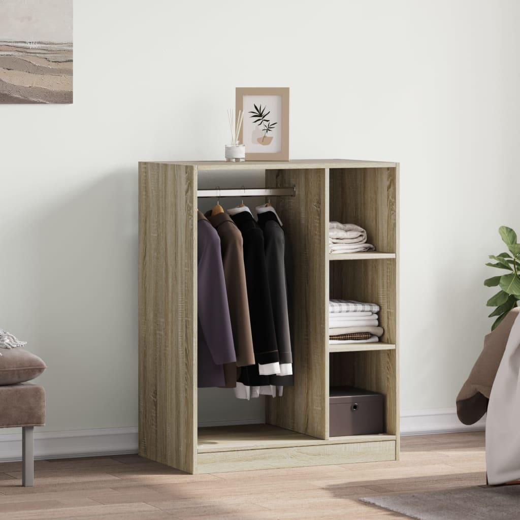 vidaXL Wardrobe Sonoma Oak 77x48x102 cm Engineered Wood