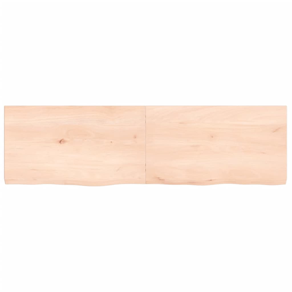 vidaXL Table Top 140x40x(2-4) cm Untreated Solid Wood Oak