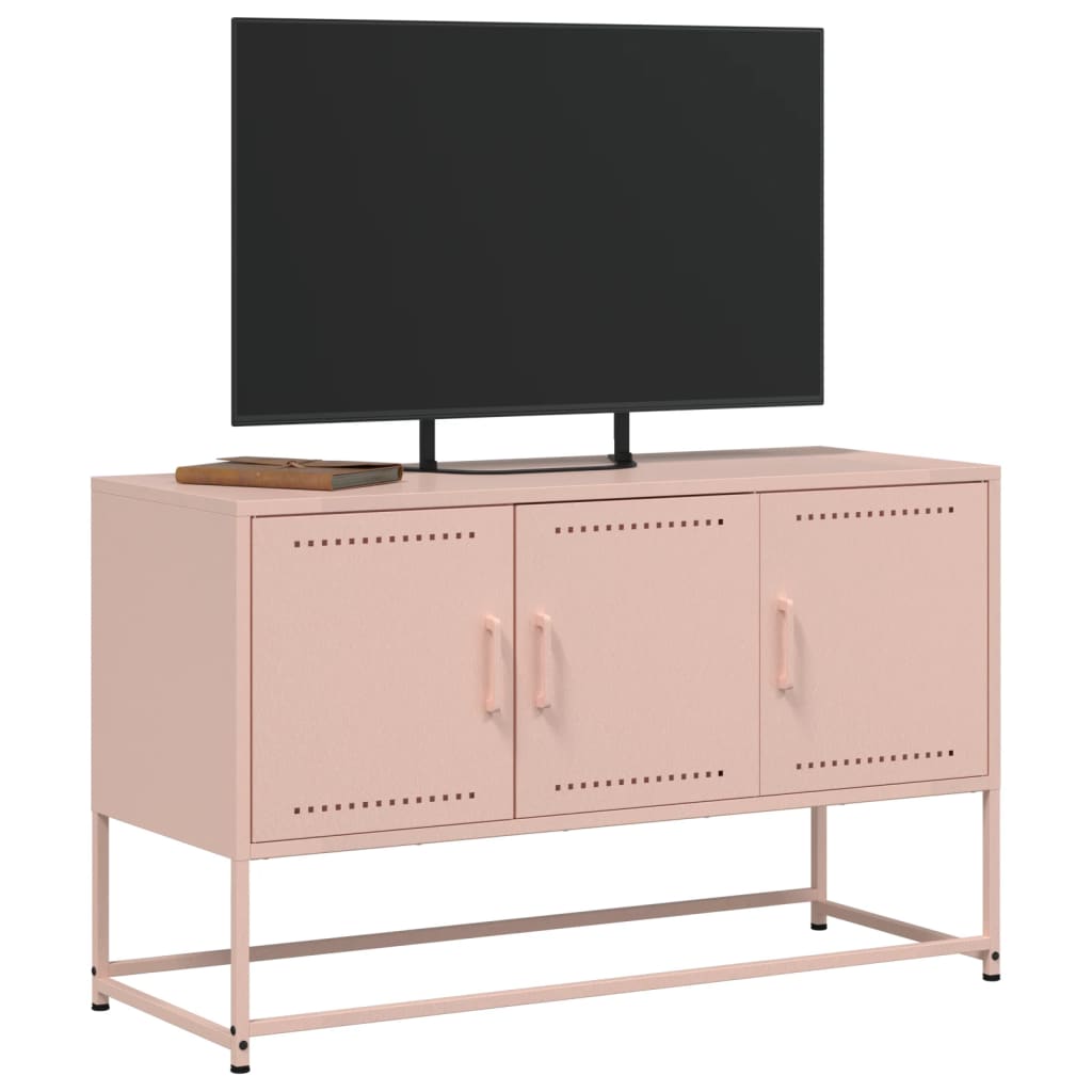 vidaXL TV Cabinet Pink 100.5x39x60.5 cm Steel