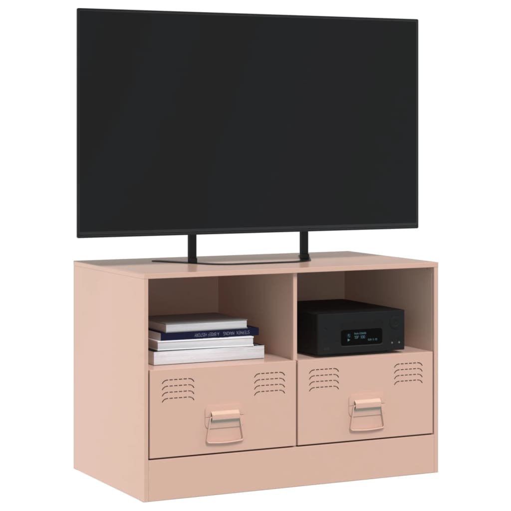 vidaXL TV Cabinet Pink 67x39x44 cm Steel