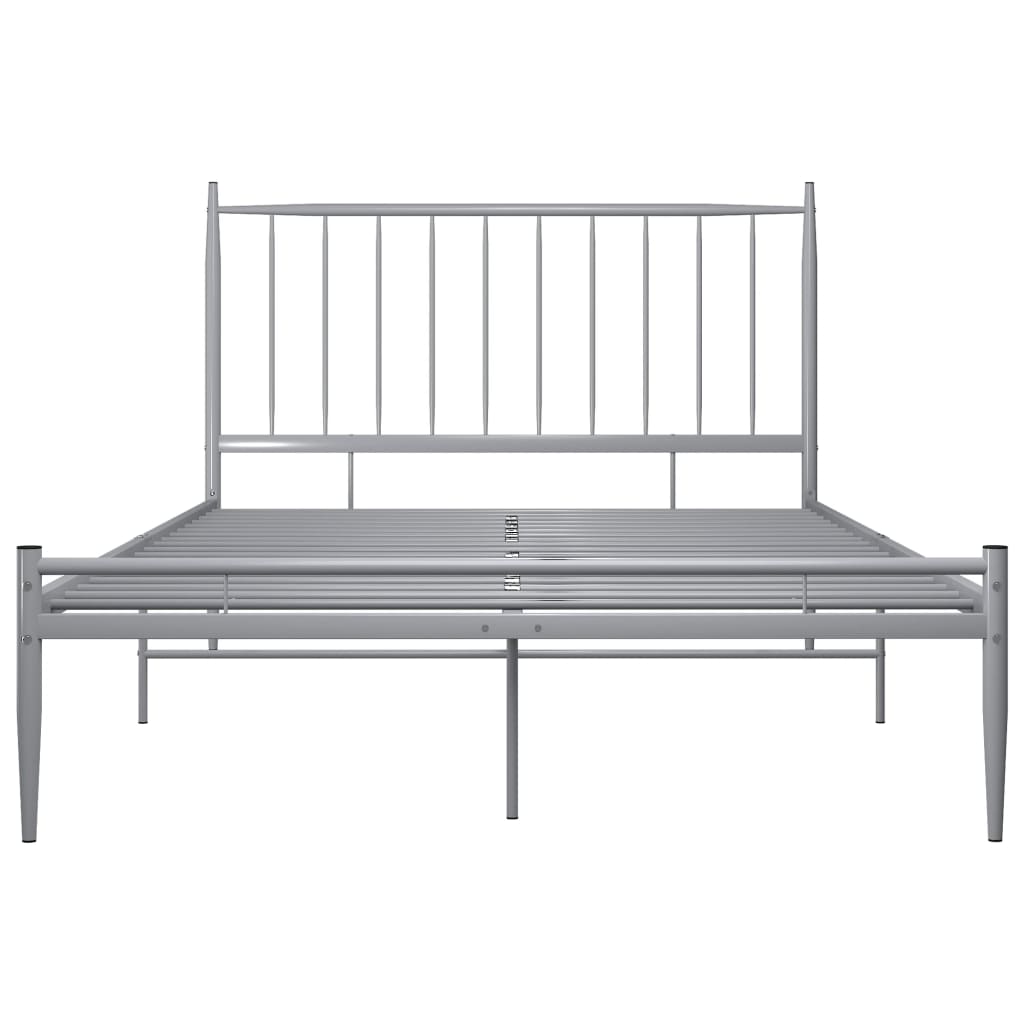 vidaXL Bed Frame without Mattress Grey Metal 120x200 cm