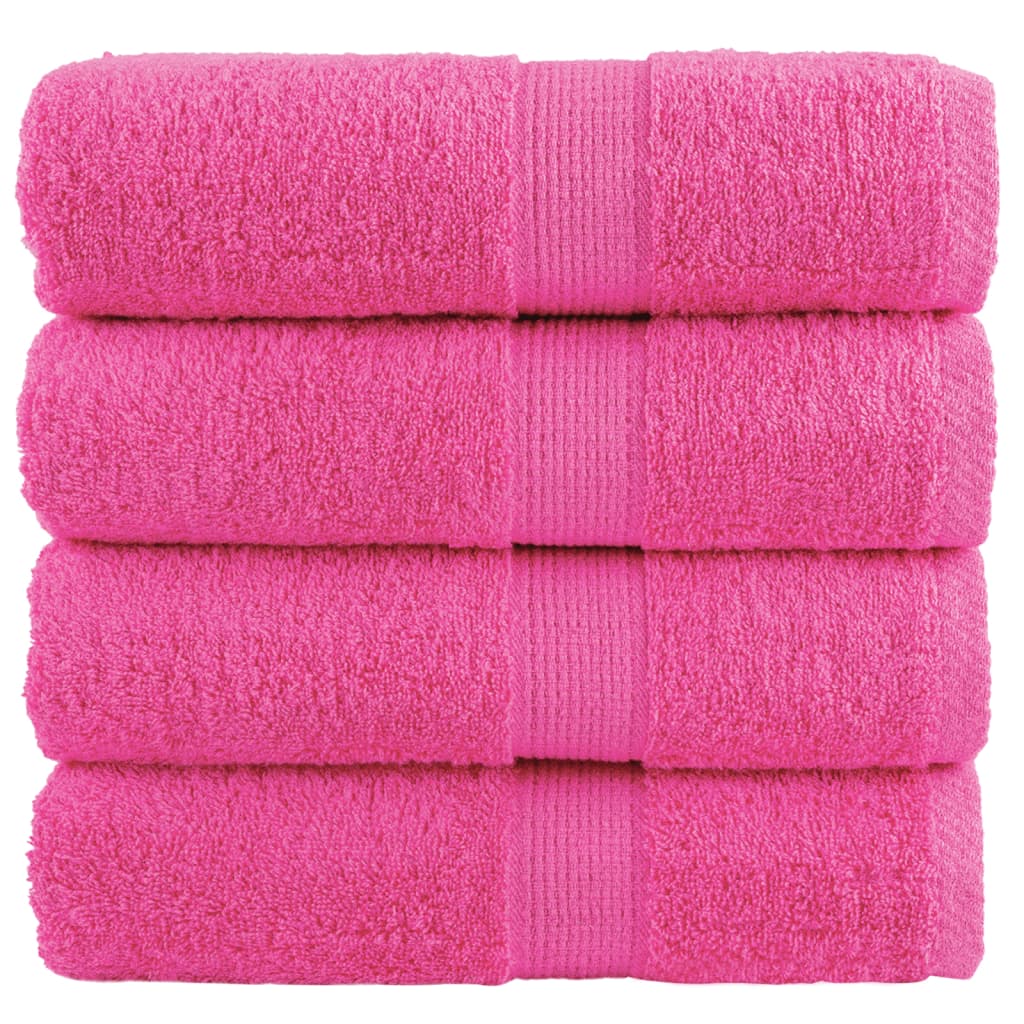 vidaXL Premium Soap Towels SOLUND 4 pcs Pink 30x30 cm 600 gsm