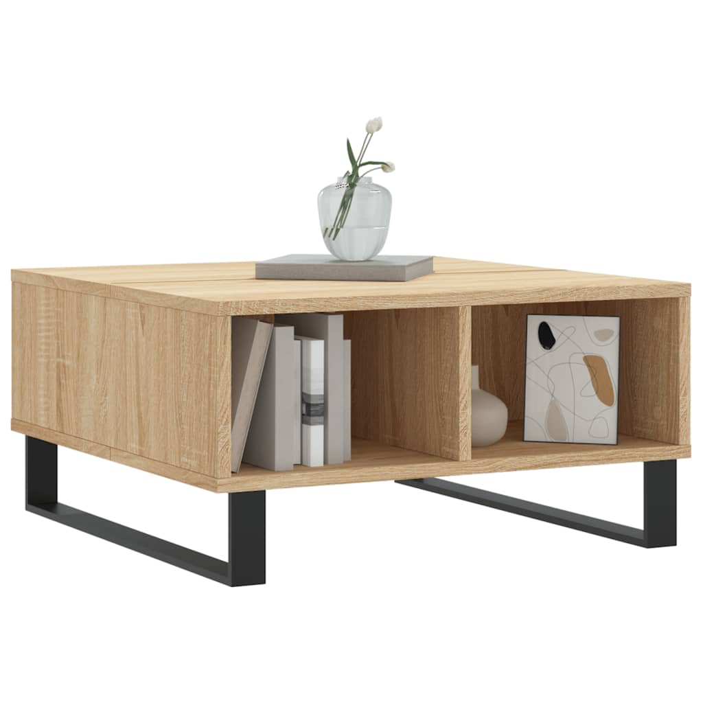 vidaXL Coffee Table Sonoma Oak 60x60x30 cm Engineered Wood