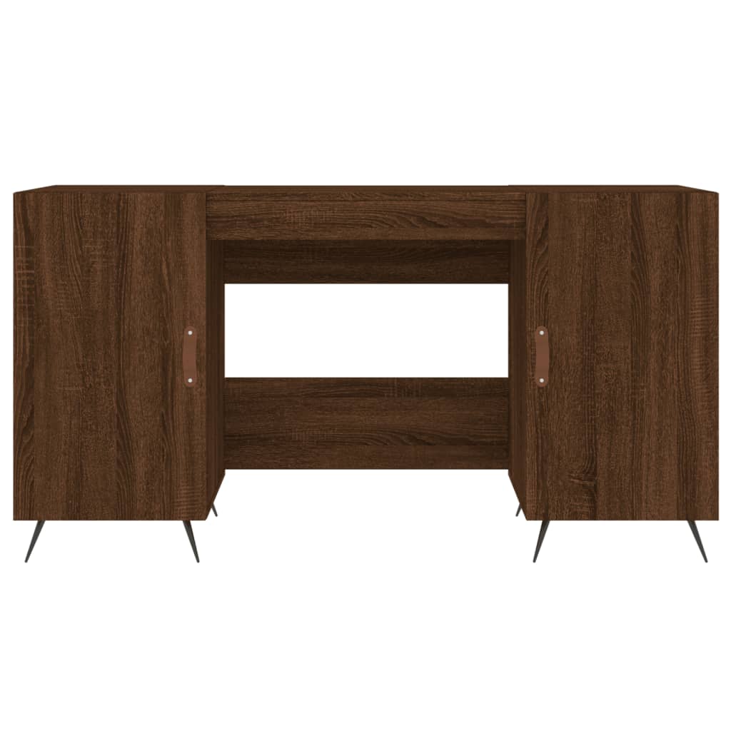 vidaXL Desk Brown Oak 140x50x75 cm Engineered Wood