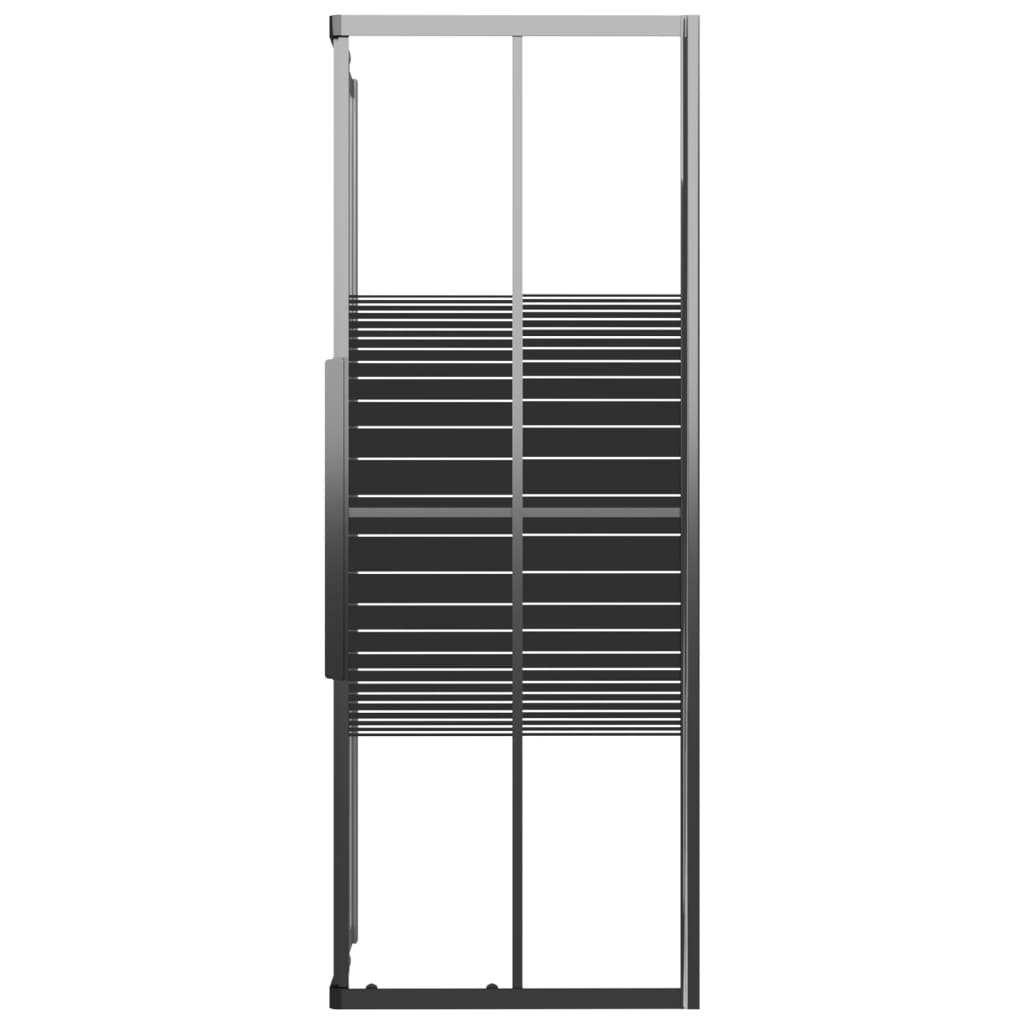 vidaXL Stripe Shower Cabin ESG 70x70x180 cm Black