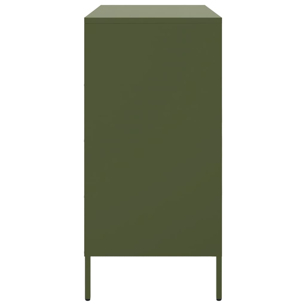 vidaXL Sideboard Olive Green 68x39x79 cm Steel