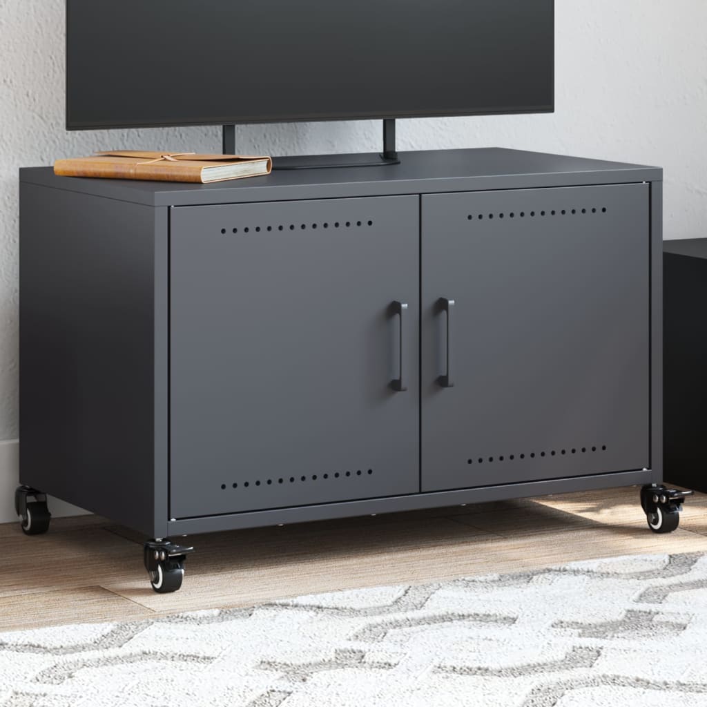 vidaXL TV Cabinet Anthracite 68x39x43.5 cm Steel