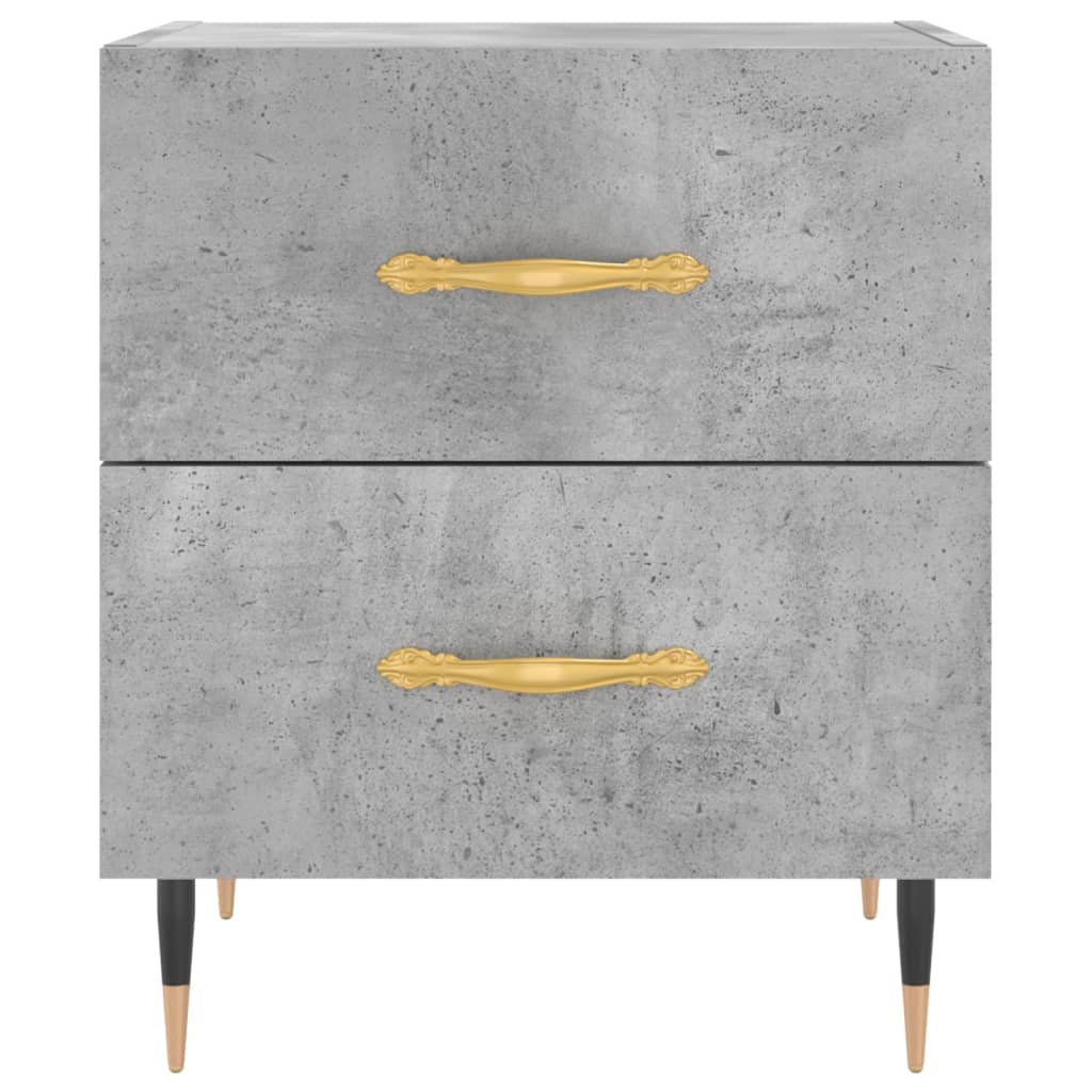 vidaXL Bedside Cabinets 2 pcs Concrete Grey 40x35x47.5 cm Engineered Wood