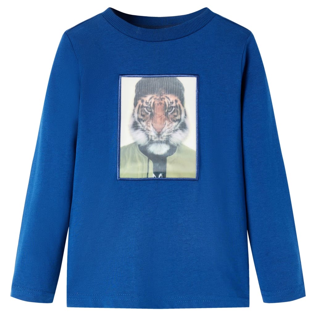 Kids' T-shirt with Long Sleeves Dark Blue 128