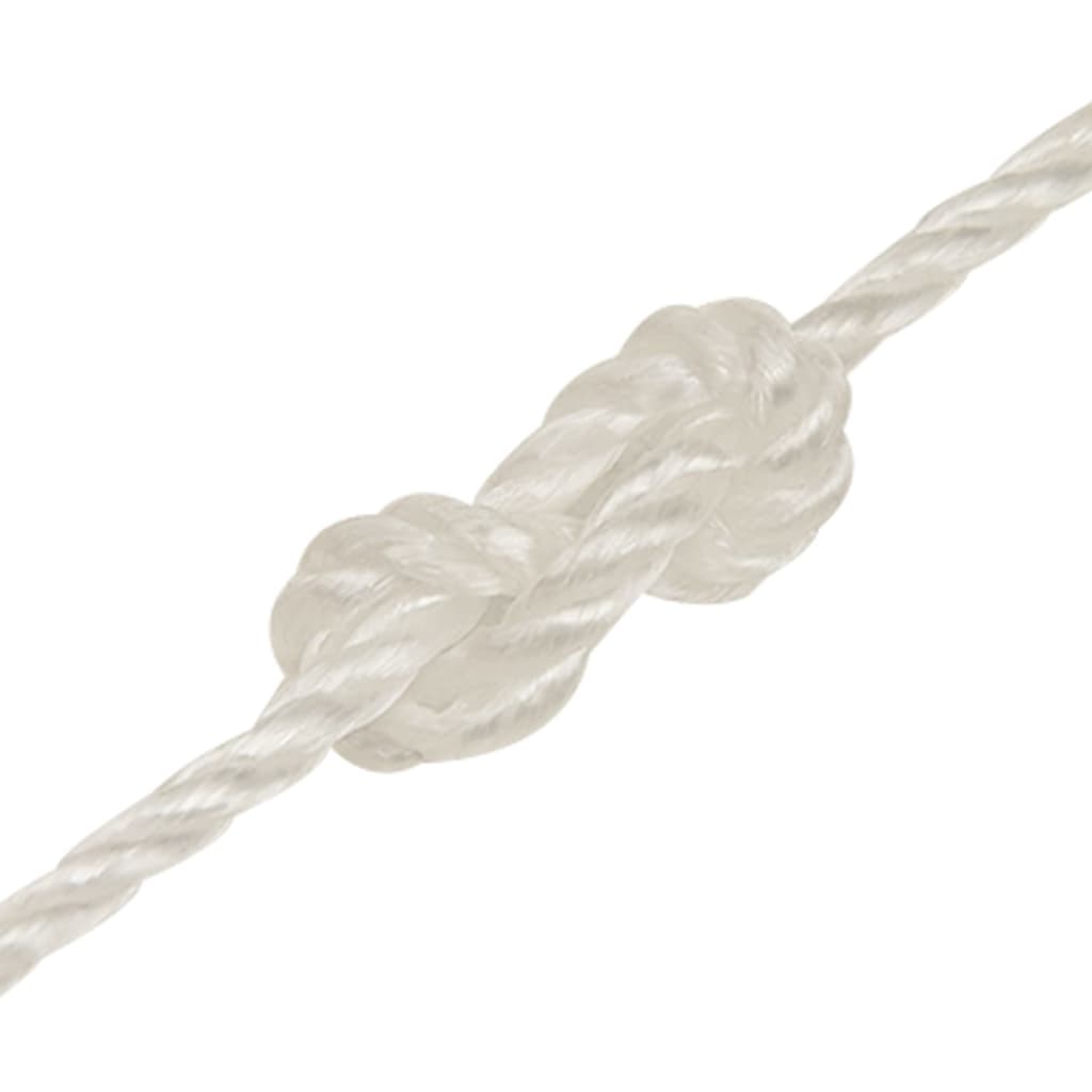 vidaXL Work Rope White 8 mm 250 m Polypropylene