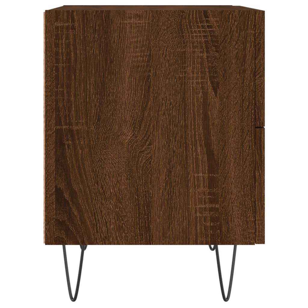 vidaXL Bedside Cabinets 2 pcs Brown Oak 40x35x47.5 cm Engineered Wood