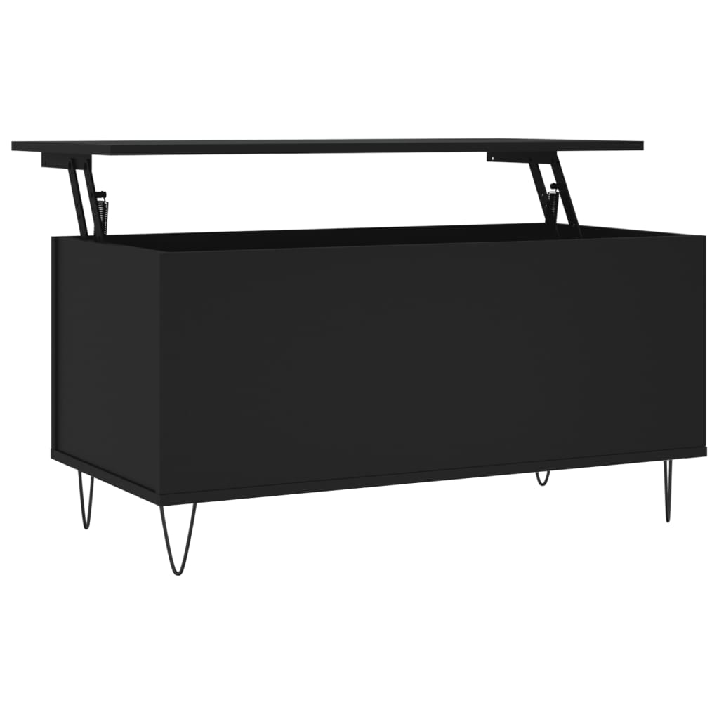 vidaXL Coffee Table Black 90x44.5x45 cm Engineered Wood