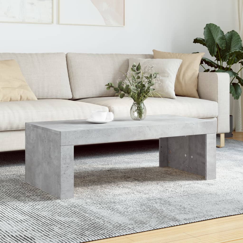 vidaXL Coffee Table Concrete Grey 102x50x36 cm Engineered Wood