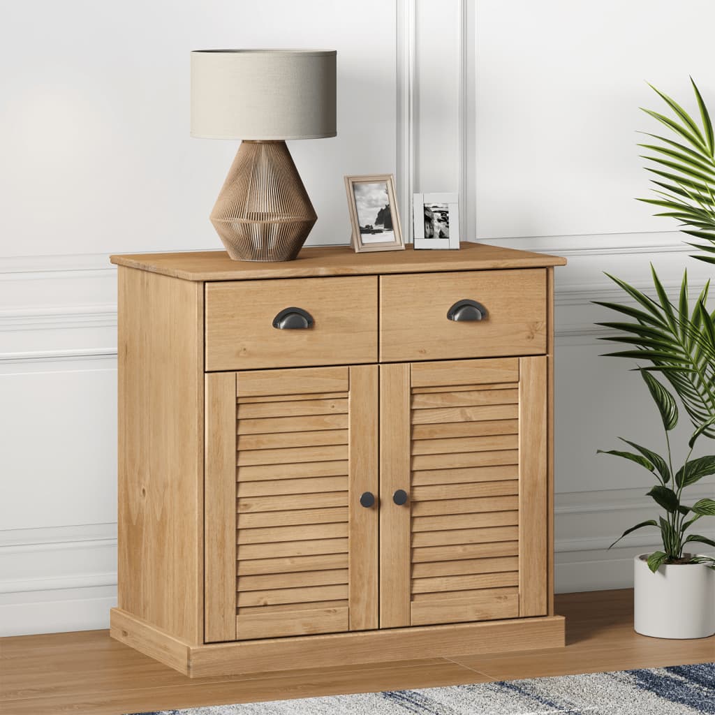 vidaXL Sideboard with Drawers VIGO 78x40x75 cm Solid Wood Pine