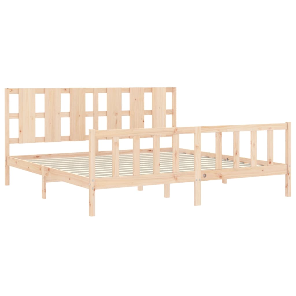 vidaXL Bed Frame without Mattress 200x200 cm Solid Wood Pine