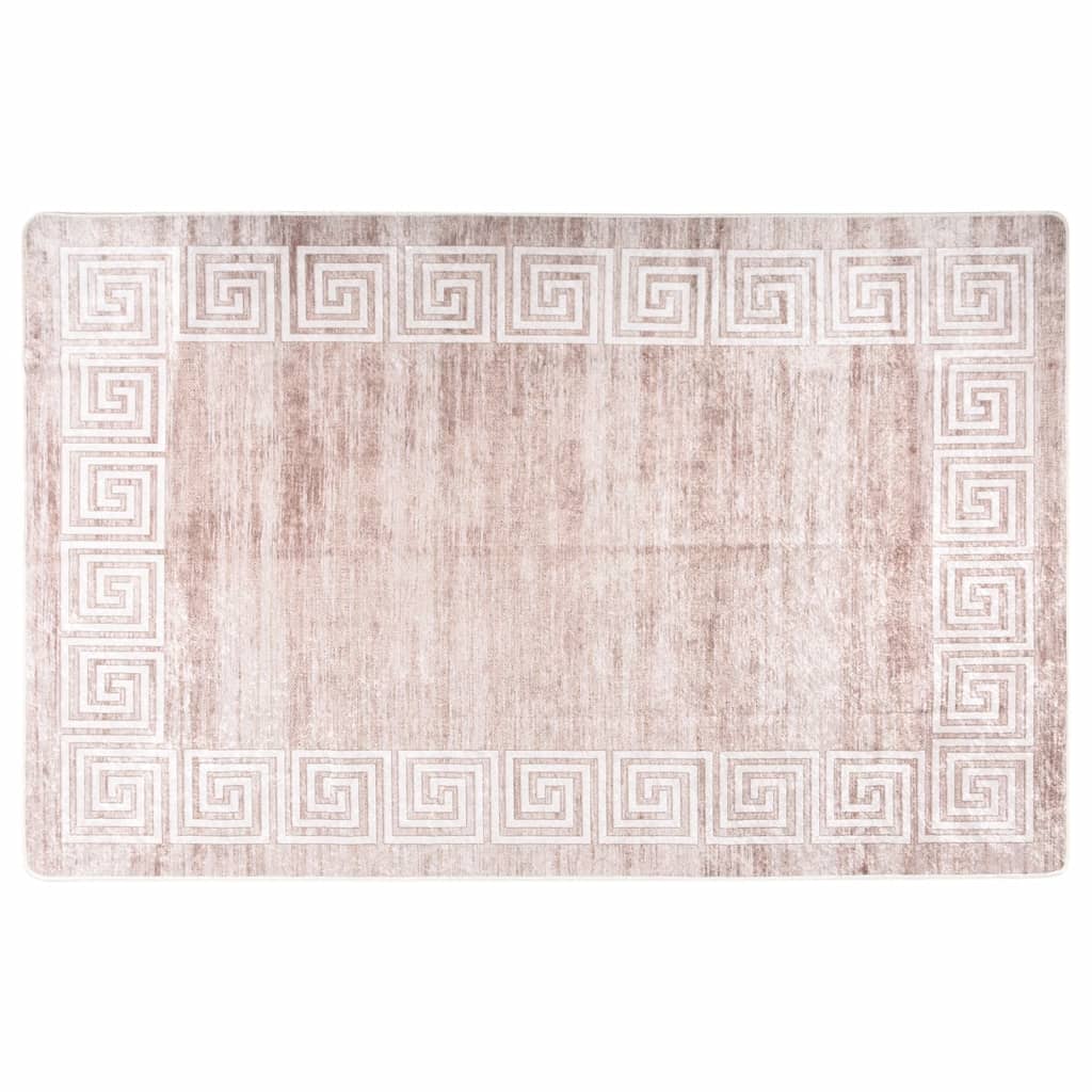 vidaXL Rug Washable 160x230 cm Beige Anti Slip