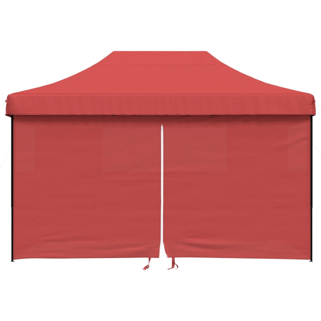 vidaXL Foldable Party Tent Pop-Up with 4 Sidewalls Burgundy