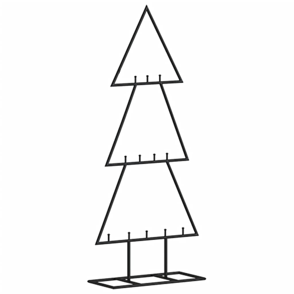 vidaXL Metal Christmas Tree for Decoration Black 60 cm